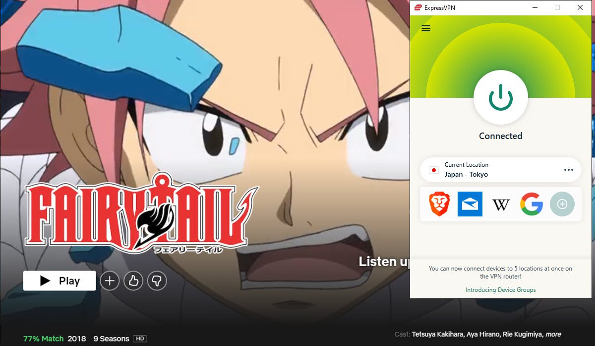 How to watch Fairy Tail all 9 Seasons on Netflix from any country