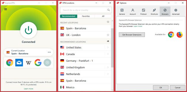 ExpressVPN app - Spain