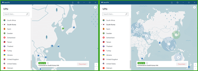 NordVPN app - South Korea