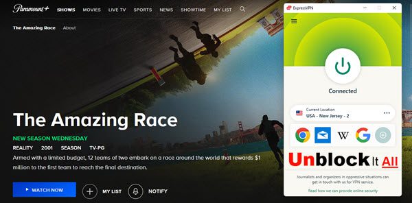 The Amazing Race with ExpressVPN