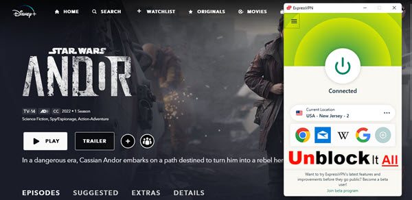Star Wars: Andor with ExpressVPN